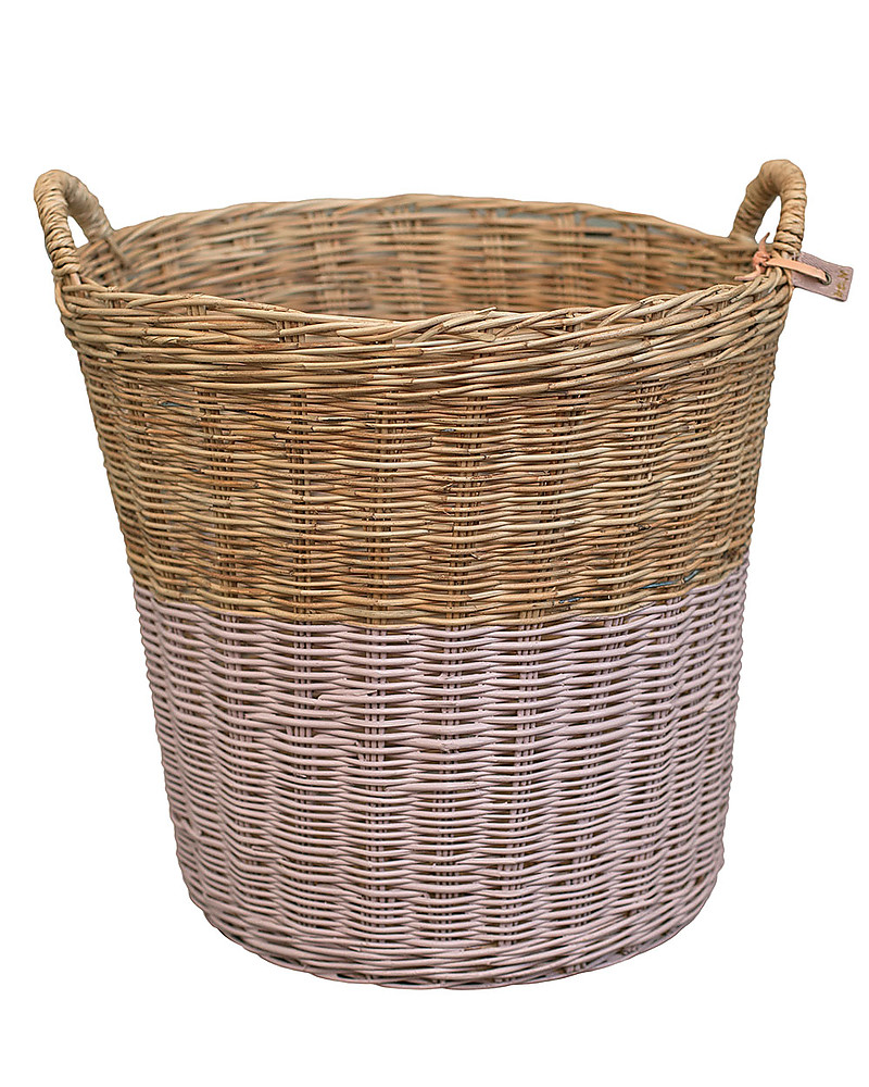 large rattan storage basket