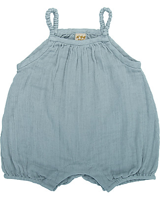 Numero 74 Lolita Romper Baby, Sweet Blue (9-12 months) - 100% organic cotton Short Rompers