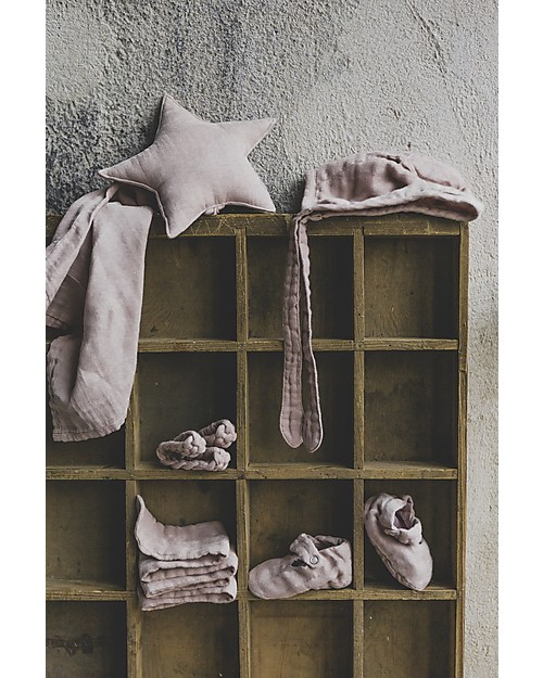 Numero 74 Lou Baby Bonnet, Dusty Pink (3-6 and 9-12 months) - 100% organic cotton Newborn Hats