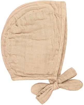 Numero 74 Lou Baby Bonnet, Pale Peach (3-6 and 9-12 months) - 100% organic cotton Sunhats