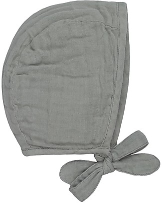 Numero 74 Lou Baby Bonnet, Silver Grey (3-6 and 9-12 months) - 100% organic cotton Sunhats