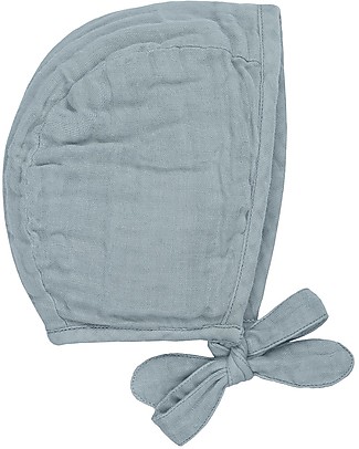 Numero 74 Lou Baby Bonnet, Sweet Blue (3-6 and 9-12 months) - 100% organic cotton Newborn Hats