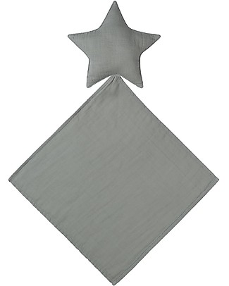 Numero 74 Lovely Star Doudou, Silver Grey - Organic cotton Doudou & Comforters