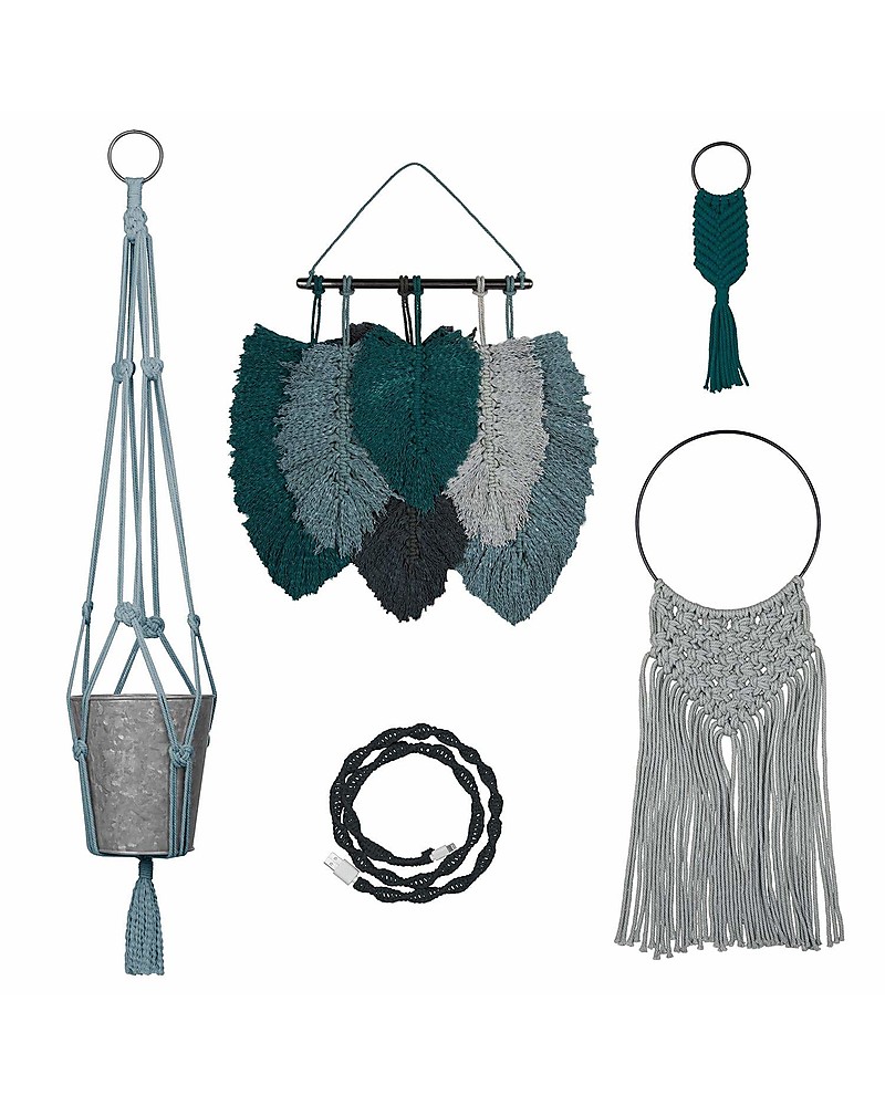 Numero 74 Macrame Kit Freedom, Ice Mix - All accessories and materials  included! unisex (bambini)