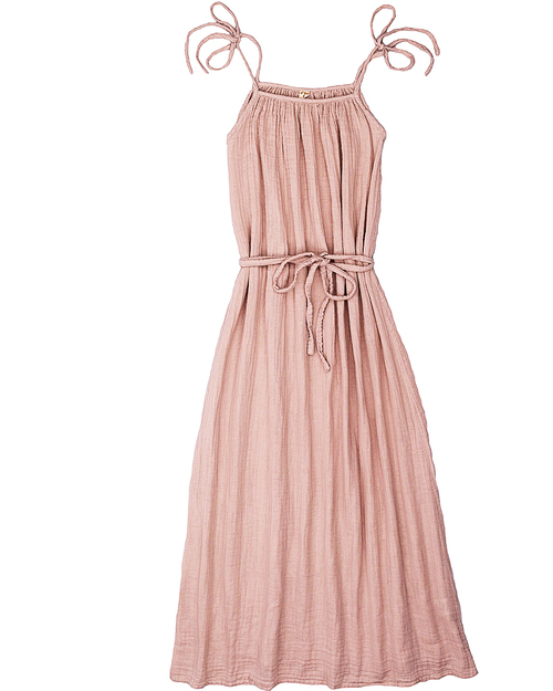 Numero 74 Mia Mum Long Dress - Dusty Pink- Cotton Muslin Dresses_