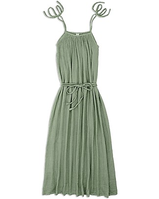 Numero 74 Mia Mum Long Dress - Sage Green - Organic cotton Muslin Dresses