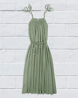 Numero 74 Mia Mum Long Dress - Sage Green - Organic cotton Muslin Dresses