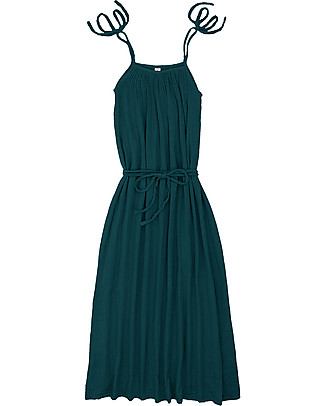 Numero 74 Mia Mum Long Dress - Teal Blue - Cotton Muslin Dresses