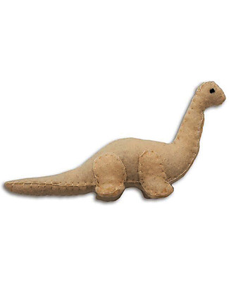 Numero 74 Mini Fabric Dinosaur, Beige Brontosaurus - Perfect party favour Party Favours