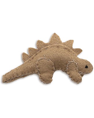 Numero 74 Mini Fabric Dinosaur, Beige Stegosaur - Perfect party favour Party Favours