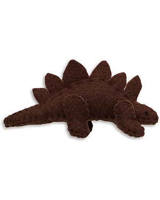 Numero 74 Mini Fabric Dinosaur, Brown Stegosaur - Perfect party favour Party Favours
