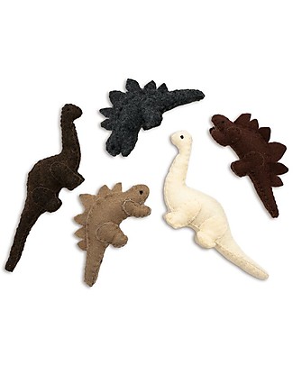 Numero 74 Mini Fabric Dinosaur, Grey Stegosaur - Perfect party favour Party Favours