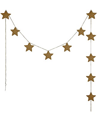 Numero 74 Mini Star Garland - Gold - 100% organic cotton Bunting