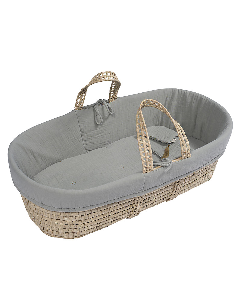 Numero 74 Moses Baby Basket Silver Grey Unisex Bambini