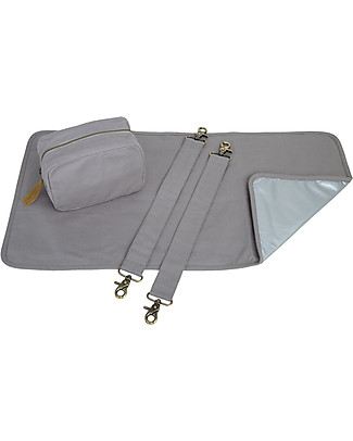 Numero 74 Multi Bag Baby Kit, Stone Grey - Organic cotton Travel Changing Mats
