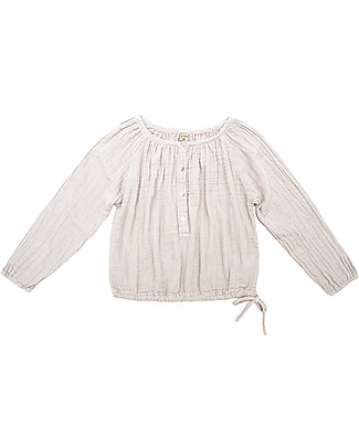 Numero 74 Naia Kid Shirt, Powder- Size M (3-4 years) - 100% cotton double saloo Shirts And Blouses