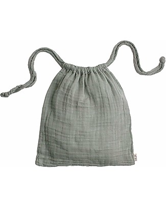 Numero 74 Nana Swaddle Bag - Silver Grey - Gauze Cotton Kindergarten Backpacks