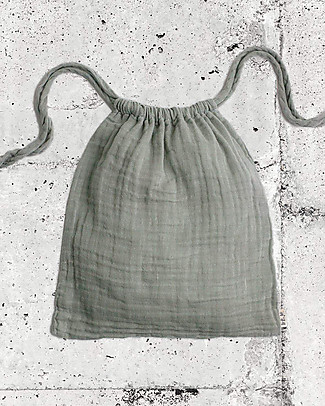 Numero 74 Nana Swaddle Bag - Silver Grey - Gauze Cotton Kindergarten Backpacks