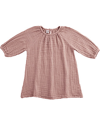 Numero 74 Nina Girl Dress, Dusty Pink (1-2 e 3-4 years) - Cotton Double Saloo Dresses