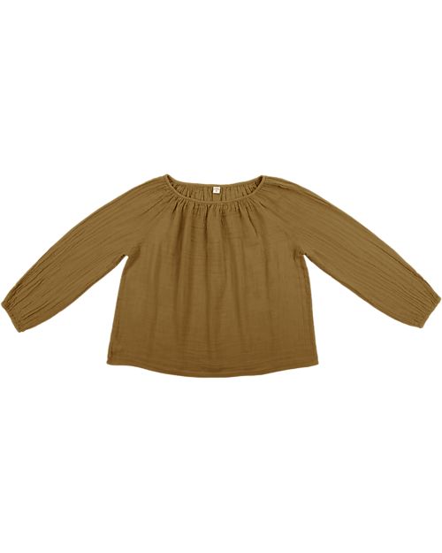 Numero 74 Nina Long Sleeve T-Shirt - Antique Bronze - 100% GOTS Organic Cotton Long Sleeves Tops