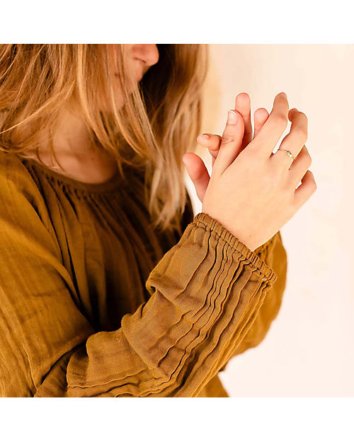 Numero 74 Nina Long Sleeve T-Shirt - Antique Bronze - 100% GOTS Organic Cotton Long Sleeves Tops