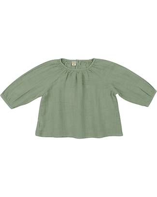 Numero 74 Nina Long Sleeve T-Shirt - Sage Green - 100% GOTS Organic Cotton Long Sleeves Tops