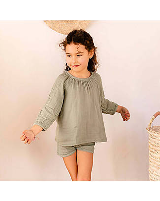 Numero 74 Nina Long Sleeve T-Shirt - Sage Green - 100% GOTS Organic Cotton Long Sleeves Tops