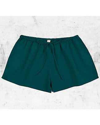Numero 74 Noa Shorts with Drawstring for Women - Teal Blue - Organic Cotton GOTS Shorts