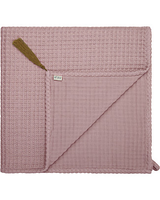 Numero 74 Organic Cotton Waffle Bath Towel, Dusty Pink - 50x90 cm Towels And Flannels