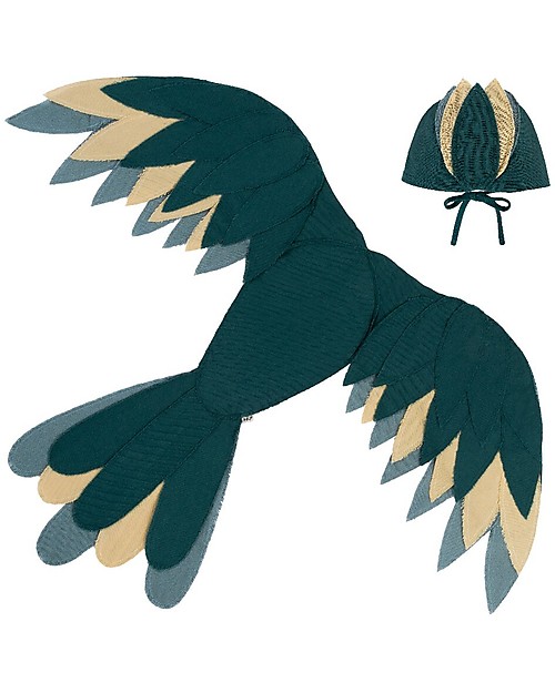 Numero 74 Phoenix Bird Wings - Teal Blue - 100% organic cotton Dressing Up & Role Play