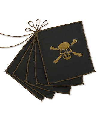 Numero 74 Pirate Garland - Dark Grey & Gold - 2.5 m Bunting