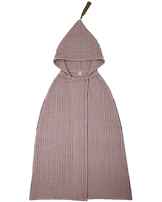 Numero 74 Poncho Towel, Dusty Pink - 3-5 Years - 100% organic cotton waffle Towels And Flannels
