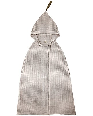 Numero 74 Poncho Towel, Powder - 3-5 Years - 100% organic cotton waffle Towels And Flannels