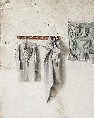 Numero 74 Poncho Towel, Silver Grey - 6-8 Years - 100% organic cotton waffle Towels And Flannels