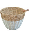 Numero 74 Rattan Storage Basket - White - Stylishly Safe Toy Storage Boxes