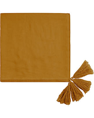 Numero 74 Saba Pompom Pareo - Gold - 100% GOTS Certified Organic Cotton Skirts