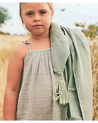 Numero 74 Saba Pompom Pareo - Sage Green - 100% GOTS Certified Organic Cotton Skirts