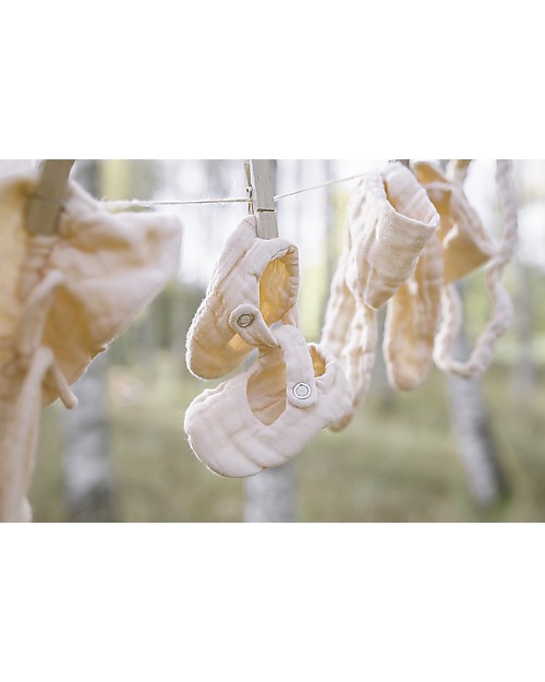 Numero 74 Sissi Baby Slippers, Pale Peach - 100% organic cotton Shoes