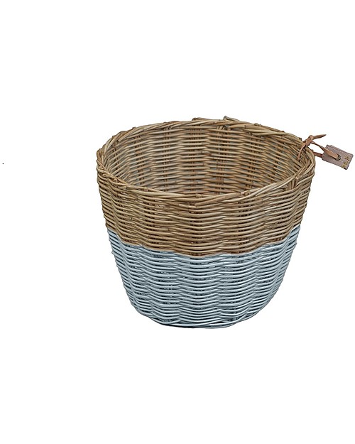 Numero 74 Small Rattan Basket, Sweet blue Storage organisers