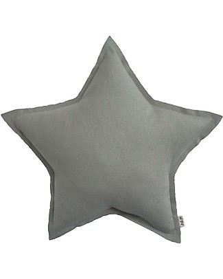 Numero 74 Sparkling Star Cushion, Small - Silver Grey Cushions