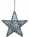 Numero 74 Star Lantern Macramé 30 x 30 cm - Ice Blue - Metal and Cotton Wall Lamps