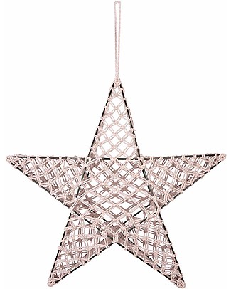 Numero 74 Star Lantern Macramé 50 x 50 cm - Powder - Metal and Cotton Wall Lamps