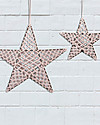 Numero 74 Star Lantern Macramé 50 x 50 cm - Powder - Metal and Cotton Wall Lamps