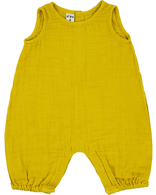 Numero 74 Stef Combi Baby One Piece, Sunflower Yellow - 100% cotton (3-6 months) Dungarees
