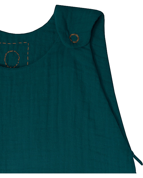 Numero 74 Summer Sleeping Bag, 6-12 months, Teal Blue - 100% Cotton, 75cm Sleeping Bags