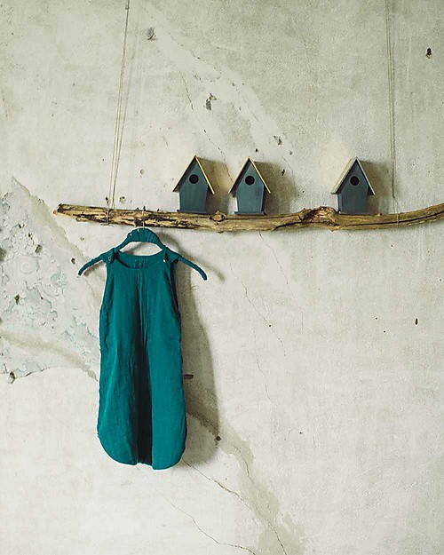 Numero 74 Summer Sleeping Bag, 6-12 months, Teal Blue - 100% Cotton, 75cm Sleeping Bags