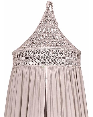 Numero 74 Tara Canopy with Hand-crocheted Top - Powder - Cotton Canopies