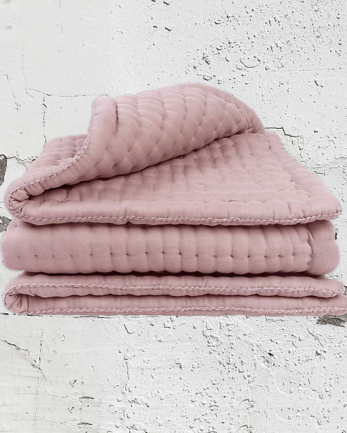 Numero 74 Tatami Quilt 90x180 cm - Dusty Pink - 100% organic cotton Duvet Sets