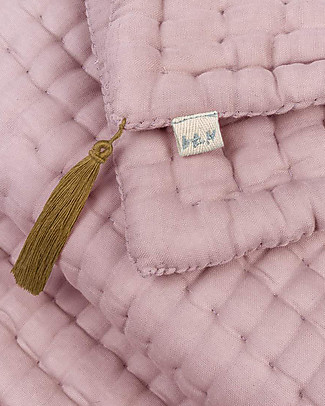 Numero 74 Tatami Quilt 90x180 cm - Dusty Pink - 100% organic cotton Muslin Swaddle