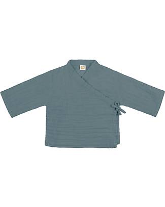 Numero 74 Theo Kimono - Ice Blue - 100% GOTS Organic Cotton Long Sleeves Tops